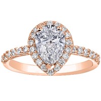 Pear shaped engagement rings for sale